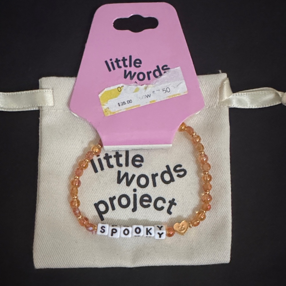 Little Words Project Orange Beaded Bracelet